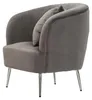 Glamouröser Sessel "Silvery" (73 x 66 x 78 cm) in grauem Produktbild-Vorschau 3