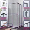 AQUALAVOS Duschkabine Eckdusche 80x80x195cm Schwarz Produktbild-Vorschau 4