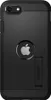 The back of a black Spigen Tough Armor phone case for an iPhone. Produktbild-Vorschau