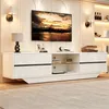 Merax Hochglanz TV-Lowboard mit LED Beleuchtung, TV-Schrank Produktbild-Vorschau 2
