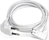 A white power cord is coiled and displayed against a white background. Podgląd zdjęcia produktu
