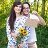 Mr. & Mrs. Panda holzbild Hund Liebe DIN A5 - Hundeglück - Produktbild-Vorschau 4