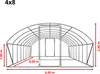 Serra Tunnel TOOLPORT con porta a battente, 4x8m telo in PE Anteprima dell’immagine prodotto 10
