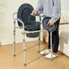 Toilettenstuhl, Nachtkommode mit Breiterem Toilettensitz, Produktbild-Vorschau 8