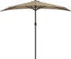 vidaXL Parasol de balcon avec mât en aluminium Taupe Voir les images du produit 3