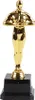 A golden trophy on a black base, isolated on a white background. Produktbild-Vorschau