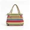 Damen Schultertasche mit Reißverschluss, gestreift, Shopper Produktbild-Vorschau 2