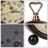 Analog Holz Wecker mit Snooze - Retro Uhr Rund mit Design Produktbild-Vorschau 6
