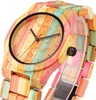 Alienwork Armbanduhr Damen Mehrfarbig Holz-Armband Produktbild-Vorschau 2