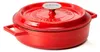 LAVA METAL Niedriger runder Topf aus Gusseisen 24cm - rot Produktbild-Vorschau 4