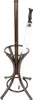 A dark brown coat rack with a white umbrella in it, on a white background. Anteprima dell’immagine prodotto