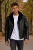 Reichstadt Herren Slim Fit Kunstlederjacke  RS008PU Black - Produktbild-Vorschau 3
