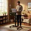 Verstellbarer mobiler Schreibtisch, 70x48 cm, Tisch für Produktbild-Vorschau 4