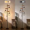 ZMH Stehlampe Wohnzimmer Holz Stehleuchte 3 flammig Produktbild-Vorschau 8