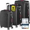 MONZANA® Lot de 3 valises rigides Noir M/L/XL 4 roues 360° Voir les images du produit 1