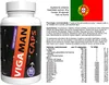 A bottle of Vigaman Caps food supplement with nutritional information and a Portuguese flag. Náhled obrázku produktu