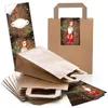 100 braune natur Kraftpapier Papiertüte Geschenk-Tasche mit Produktbild-Vorschau 3