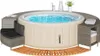 "2026 Promotion" Whirlpool-Umrandung Grau Poly Rattan und Produktbild-Vorschau 1