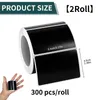 Etiketten 600 Stück, schwarz, 5,5x3,5 cm, ablösbar, 2 Rollen Náhľad obrázku produktu