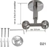 Product image showing a ceiling mount for a curtain rod, along with included hardware. Produktbild-Vorschau