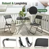 Sekey Poly-Rattan Bistro-Set 3 set Balkonset Klappmöbel Produktbild-Vorschau 4