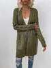 ASKSA Damen Langarm Strickjacke Strick Mantel Zopfstrick Produktbild-Vorschau 4
