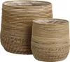 House Nordic Manden Moro Kubu Rotan Naturel Set van 2 Productafbeelding-voorbeeld 2