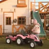 Trattore a pedali rosa Falk Country Star con rimorchio e Anteprima dell’immagine prodotto 8