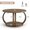 80 cm runder Couchtisch mit Stauraum, Skulptural Produktbild-Vorschau 9