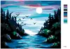 Zuty - Malen nach Zahlen - MOND ÜBER DEM FLUSS, 40x50 cm, Produktbild-Vorschau 3