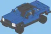A 3D rendering of a blue and black toy off-road truck. Náhľad obrázku produktu