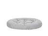 A round, gray cushion for a hanging chair or swing, shown on a white background. Produktbild-Vorschau