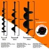 EBERTH Aardboor set, 100, 150, 200 mm. Boorschroef van Productafbeelding-voorbeeld 5