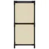 vidaXL Komoda z 4 materiałowymi koszami kremowa 63×30×71 cm Podgląd zdjęcia produktu 4