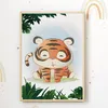Elefant Löwe Tiger Affe Safari Tiere Bilder 4er Set DIN A4 Produktbild-Vorschau 5