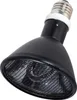 A black heat lamp with a silver screw base and a metal mesh guard over the bulb. Náhled obrázku produktu