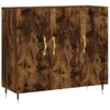 vidaXL Sideboard Räuchereiche 90x34x80 cm Holzwerkstoff Produktbild-Vorschau 2