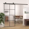 vidaXL Porta scorrevole con rubinetteria 102,5x205 cm ESG Anteprima dell’immagine prodotto 9