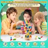 Montessori Brettspiel aus Holz, 48 Stück Bunte Holzsäule Produktbild-Vorschau 5