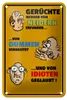 Blechschild Spruch 12x18cm Gerüchte von Neidern erfunden Produktbild-Vorschau 1