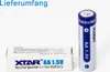 A single XTAR AA 1.5V rechargeable Li-ion battery and its packaging are shown against a white background. Produktbild-Vorschau