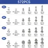 572pcs Innensechskant Zylinderschrauben M3 M4 M5 M6 Produktbild-Vorschau 2