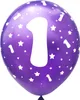 Oblique Unique Luftballon Set Zahl 1 für 1. Geburtstag Produktbild-Vorschau 2