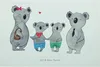Mr. & Mrs. Panda Schneidebrett Aus Glas Koala Familie zwei Produktbild-Vorschau 1