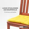 HOMESCAPES Set de 4 coussins de chaise 40x40 cm jaune - Voir les images du produit 2