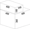 Cestino Naber Cox® Base 360 S/600-3 con base, antracite, Anteprima dell’immagine prodotto 2