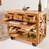 Barschrank BODEGA 90cm mit Rollen Mangoholz Produktbild-Vorschau 11