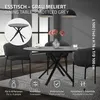 ML-Design Esstisch ausziehbar rund 100-140 cm Grau meliert Produktbild-Vorschau 2