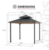 Sunjoy Stahl Gazebo / Pavillon 3x3 PASU - 300cm x 300cm, Produktbild-Vorschau 7