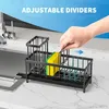 Schwarzer Schwammhalter für Küchenspüle, Spülbecken-Caddy Produktbild-Vorschau 4